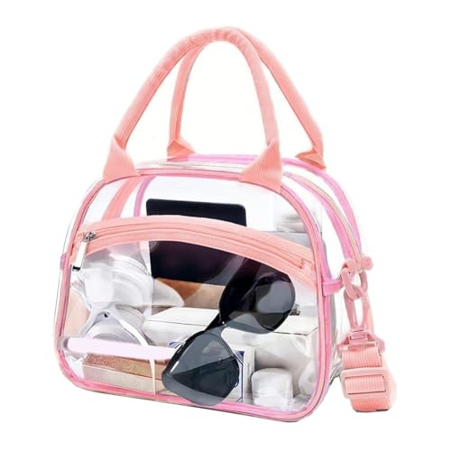 Kosmetikbeutel Große Kapazität Toilettenbeutel Klar Make Up Aufbewahrung Tragbares Waschen Für Frauen Und Mädchen Klare Wäsche Make Up Kosmetiklager Mit Verstellbaren Trägern von Yooghuge