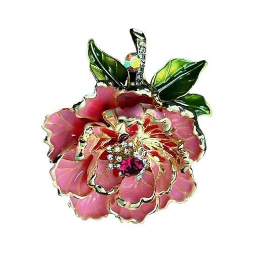 Mode Peony Flower Brosche Pin Für Frauen Mit Veratelten Und Perlen Vielseitigem Accessoire Für Jedes Stilvolle Outfit Frauen Reversnadel von Yooghuge