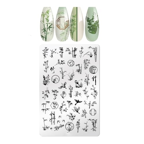 Nägel Kunstbilder Stempel Vorlage Blumenspitzen Designs Nägel Polnische Briefmarken Maniküren Schablonen Für DIYS Home Salons Verwenden Nagelstempelplatten von Yooghuge