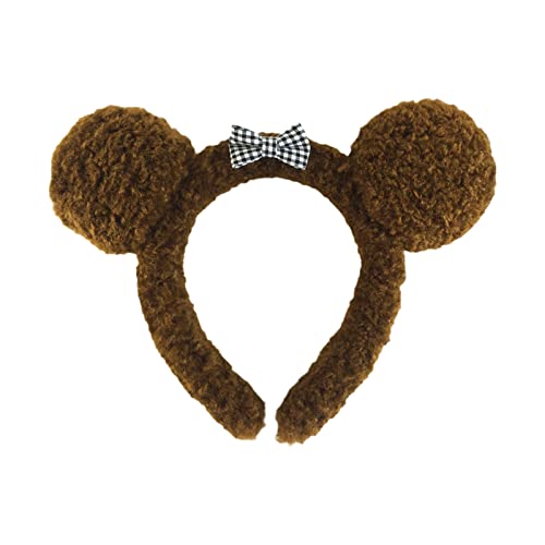 Pelzige Kopfbedeckung, Tier-Bär-Ohren-Haarband, Schleife, Cartoon-Tier-Haarband, Schleifen, Haarband von Yooghuge