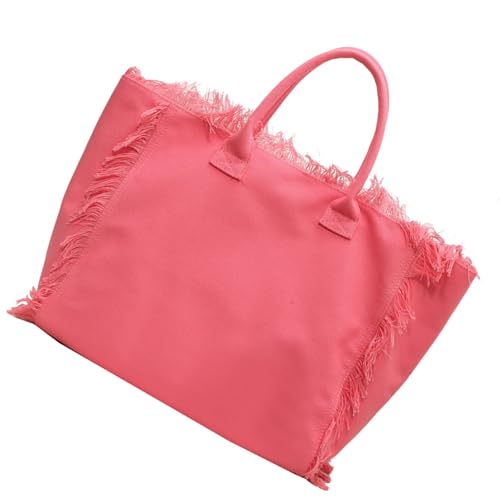 Praktische Leinwand Umhängetasche Zum Tragen Von Wesentlichen Kapazitäts Unterarm Taschen Handtasche Mit Quastenkern Für Frauen Faltbare Einkaufstasche von Yooghuge