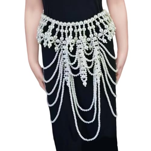 Yooghuge Stilvolle Geflochtene Bauchperlen Körperschmuck Set Mit Floralen Perlen Trendy Layered Taillenkette Für Frauen Besondere Anlässe Abs Perlen Körperkette Schmuck Für Frauen von Yooghuge