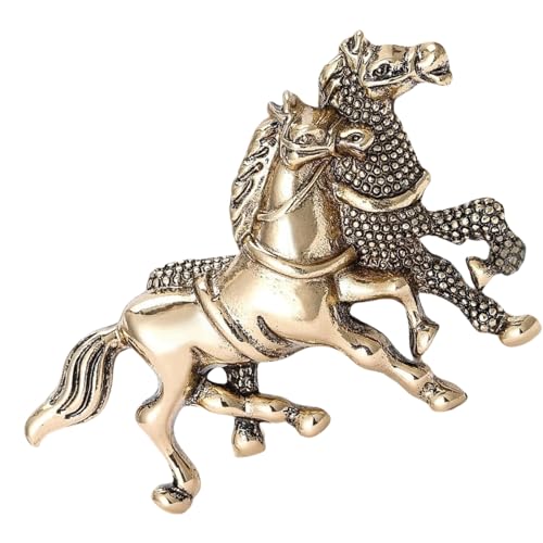 Stylish Double Horse Metal Brosche Stecknadel Leichtes Tierabzeichen Accessoires Stylish Schmuck Geschenk Für Frauen Männer Gold Silber Reiter Lappel Pin von Yooghuge
