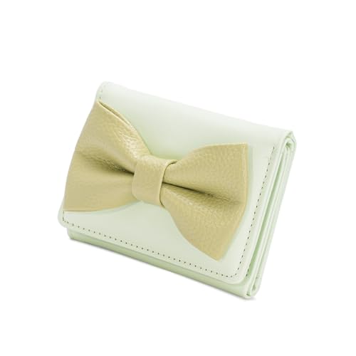 Süße Bögen Brieftaschen Für Frauen Girls Münze Geldbörse Trifold Wallet Bags Kartenhalter PU Leder Geldbeutel Stilvoller Wechsel Triufold Wallet Stylish Short PU Leder Wechsel Süße Bögen Kartenhülle von Yooghuge