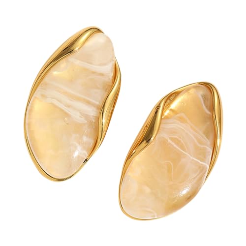 Trendy Geometrisch Geformte Ohrstifte Edelstahlharzohrringe Mode Handgefertigte Ohrzubehör Für Alltägliche Verschleiß Mehrfarbiger Geometrischer Ohrringe Für Tägliche Verschleiß von Yooghuge