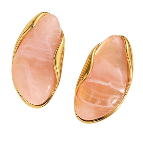 Trendy Geometrisch Geformte Ohrstifte Edelstahlharzohrringe Mode Handgefertigte Ohrzubehör Für Alltägliche Verschleiß Mehrfarbiger Geometrischer Ohrringe Für Tägliche Verschleiß von Yooghuge