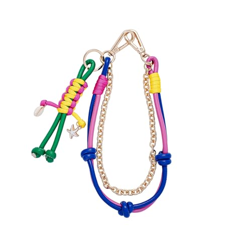 Trendy Pu Seil Hängen Anhänger Metallkette Für Taschenschlüssel Und Kleidung Jeans Styles Dekoration 2025 Modetasche Dekoration Mode Jeans Seil Anhänger von Yooghuge