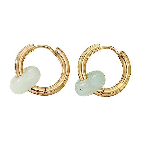 Vielseitige Natursteinohrringe Perlen Ohrhörer Für Frauen Elegante Verzierung Mit Retro Textur Trend Ornament Frauen Ohrringe von Yooghuge