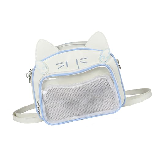 Yooghuge Anime Cats Crossbody Umhängetasche Mit Verstellbarem Riemen Klarer Vorderer Stift Display Itabag Rucksack Für Frauen Und Teenager Mädchen Süßer ITabag Rucksack von Yooghuge