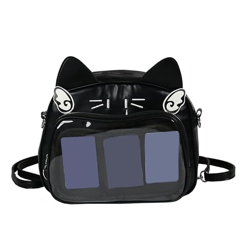 Yooghuge Anime Cats Crossbody Umhängetasche Mit Verstellbarem Riemen Klarer Vorderer Stift Display Itabag Rucksack Für Frauen Und Teenager Mädchen Süßer ITabag Rucksack von Yooghuge