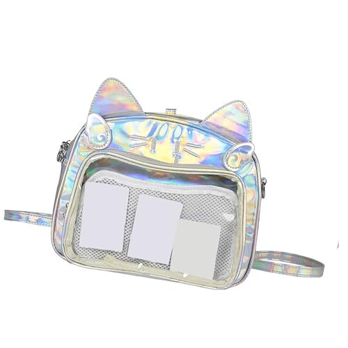 Yooghuge Anime Cats Crossbody Umhängetasche Mit Verstellbarem Riemen Klarer Vorderer Stift Display Itabag Rucksack Für Frauen Und Teenager Mädchen Süßer ITabag Rucksack von Yooghuge