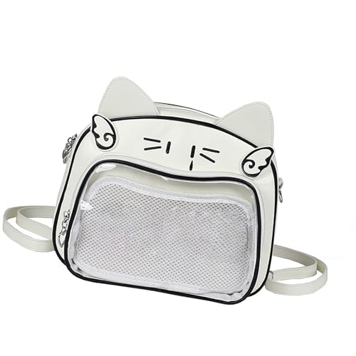 Yooghuge Anime Cats Crossbody Umhängetasche Mit Verstellbarem Riemen Klarer Vorderer Stift Display Itabag Rucksack Für Frauen Und Teenager Mädchen Süßer ITabag Rucksack von Yooghuge