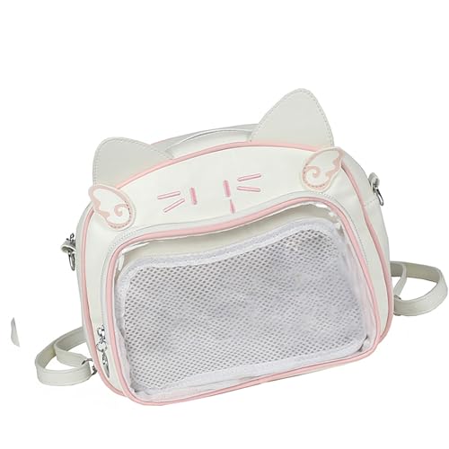 Yooghuge Anime Cats Crossbody Umhängetasche Mit Verstellbarem Riemen Klarer Vorderer Stift Display Itabag Rucksack Für Frauen Und Teenager Mädchen Süßer ITabag Rucksack von Yooghuge