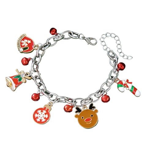 Yooghuge Bells Charme Armband Für Feiertagsfeiern Und Partys Komfort Tragen Wristchain Weihnacht Schmuckzubehör Für Frauen Handgefertigtes Clay Festival Accessoires von Yooghuge