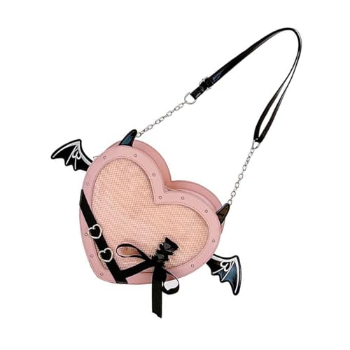 Yooghuge Bögen Umhängetasche Japanische Stile Crossbody Herz Form Itabag Schöne Dating Boten Für Stecknadel Display Süße Bögen Schulter Schöner Dating Teenager Japanischer Stil Crossbody von Yooghuge