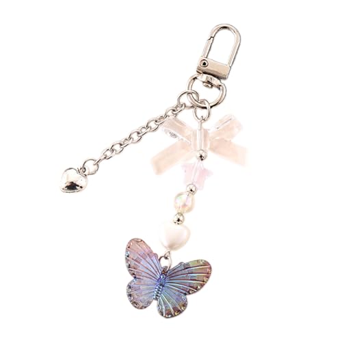 Yooghuge Bows Schlüsselbeutel Zauber Für Frauen Geldbeutel Handtasche Rucksack Anhänger Auto Keyring Ästhetische Schmetterlingsbögen Zauber von Yooghuge