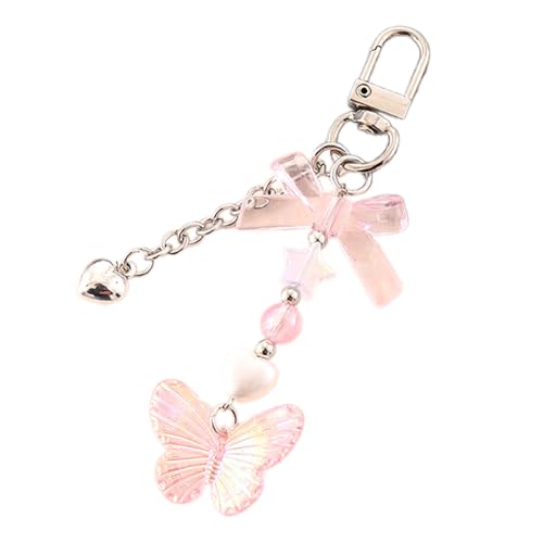 Yooghuge Bows Schlüsselbeutel Zauber Für Frauen Geldbeutel Handtasche Rucksack Anhänger Auto Keyring Ästhetische Schmetterlingsbögen Zauber von Yooghuge