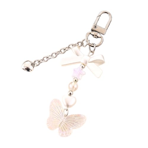 Yooghuge Bows Schlüsselbeutel Zauber Für Frauen Geldbeutel Handtasche Rucksack Anhänger Auto Keyring Ästhetische Schmetterlingsbögen Zauber von Yooghuge