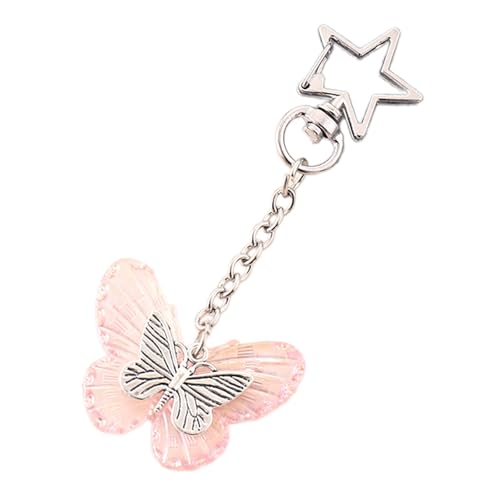 Yooghuge Bows Schlüsselbeutel Zauber Für Frauen Geldbeutel Handtasche Rucksack Anhänger Auto Keyring Ästhetische Schmetterlingsbögen Zauber von Yooghuge