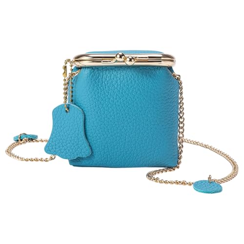 Yooghuge Compact Crossbody Bag Multi Funktionale Organisatoren Einstellbare Kettengurt Klassische Blau Wasserdichtes Design Multifunktional Crossbody Coin Geldbörse von Yooghuge