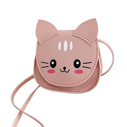 Yooghuge Crossbody Tasche Kleine Geldbörse Für Kleine Mädchen Prinzessin Design Katzen Muster Kinder Umhängetasche Mit Verstellbarem Gurt Kinder PU Leder Crossbody Handtasche von Yooghuge