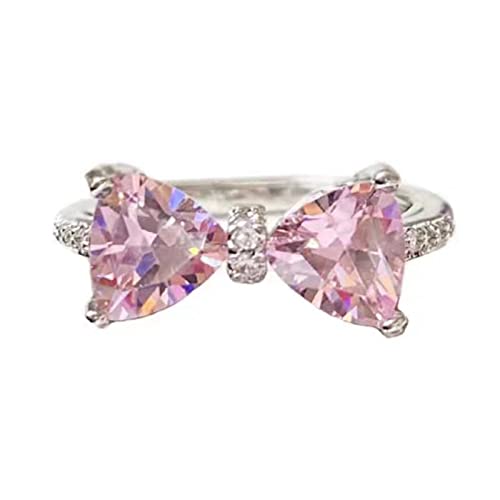 Yooghuge Crystal Stone Bowknot Für Frauen Mädchen Hochzeitsfeier Schmuck Accessoires Geschenke Verstellbarer Versilberter Weiblicher von Yooghuge