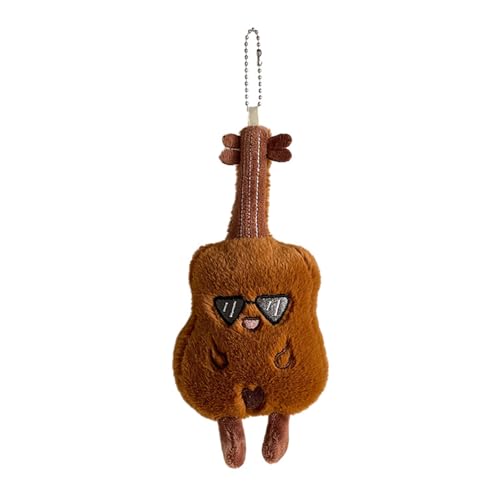 Yooghuge Entzückende Geigenplüschspielzeug Keychain Weichgefüllte Spielzeugdekoration Modebeutel Anhänger Schlüsselhalter Für Musikliebhaber Geschenk Weiches Geigenplushie Für Taschen von Yooghuge