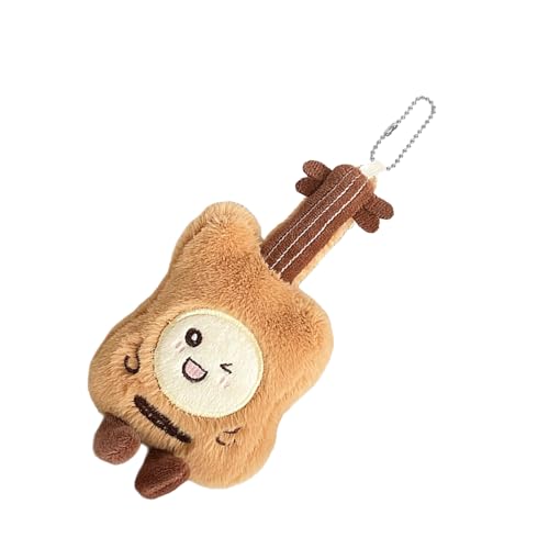 Yooghuge Entzückende Geigenplüschspielzeug Keychain Weichgefüllte Spielzeugdekoration Modebeutel Anhänger Schlüsselhalter Für Musikliebhaber Geschenk Weiches Geigenplushie Für Taschen von Yooghuge
