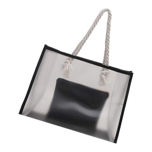 Yooghuge Frauen Handtasche Mit Seilhandles Trendige Umhängetasche Große Kapazitätsgrenze Pendeln Klares Stadion Frauen Große Kapazität Achselhaut Klarer Handtasche Mit Seilgründen Schulter von Yooghuge