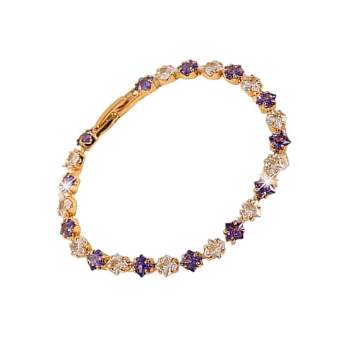 Yooghuge Geometrisches Muster Kubisch Zirkonia Tennisarmband Gold Plattiert Kupferkette Armband Handgelenk Accessoire Für Männer Männer Leichtes Quadrat Zirkonia Mode Schmuck Schmuck von Yooghuge