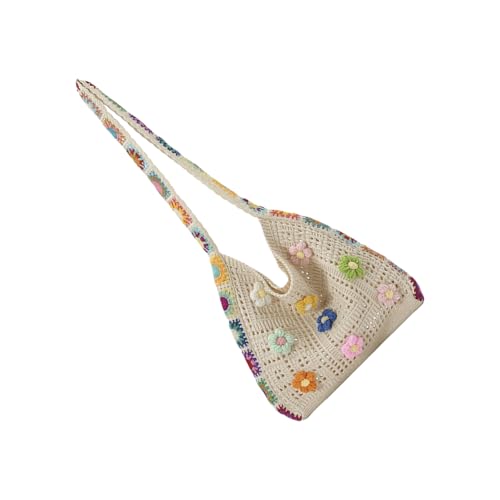 Yooghuge Häkeln Getötete Tasche Summers Beach Bag Frauen Ästhetisches Netz Aus Hippies Crossbody Ästhetische Schulter Handtasche Leinwand Handtaschen Für Frauen Schulter von Yooghuge