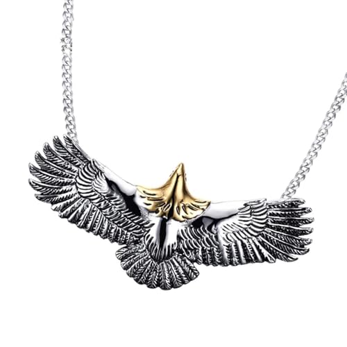 Yooghuge Hip Hop Hawks Anhänger Halskette Titaniumstahl Für Männer Und Frauen Gothic Jewelry Statement Stücke Mode Accessoire Gothic Styles Herren Halskette von Yooghuge