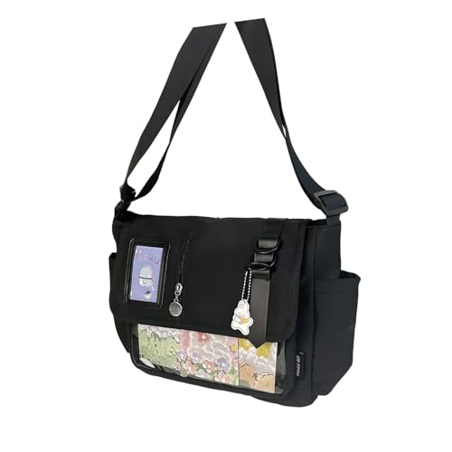 Yooghuge Japanische Stile Nylon Crossbody Tasche Für Anime Enthusiasten Und Studenten Große Kapazitätswechsel Für Den Täglichen Gebrauch Crossbody Bag von Yooghuge