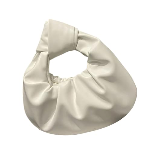Yooghuge Knotted Obere Handtaschen Kleine Hoboes Taschen Gerissene Dumpling Damen Clutches Geldbörsen Leder Achselstasche Ruched Knödel von Yooghuge