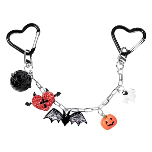 Yooghuge Kürbisbeutel Charme Schlüsselbund Für Frauen Ästhetische Geldbörse Rucksack Halloween Car Schlüsselringzubehör Kürbisschädel Schlüsselbeutel von Yooghuge