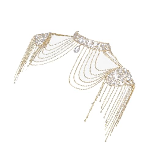 Yooghuge Mehrschichtige Metall Schulter Ketten Verstellbarer Körperschmuck Rückenkette Schmuck Fördern Sie Outfits Für Frauenhochzeitszubehör Für Braut Charme Yooghuge Mehrschichtige Metall Schulter Ketten Verstellbarer Körperschmuck Rückenkette Schmuck Fördern Sie Outfits Für Frauenhochzeitszubehör Für Braut Charme von Yooghuge