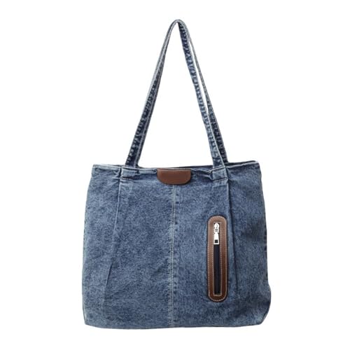 Yooghuge Mode Jeans Satchel Moderne Und Elegante Umhängetasche Große Kapazität Handtasche Für Einkaufsgeschäfte Und Reisen Jeans Geldbörse von Yooghuge