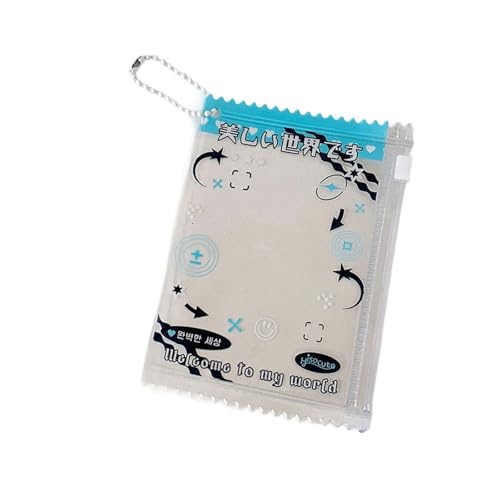 Yooghuge Moderne Koreanische Stile Klare Zipper Kartenschutz 3inch Fall Für Kreditfotos Tickets Und Organisation Clear Sleeve Für Frauen von Yooghuge