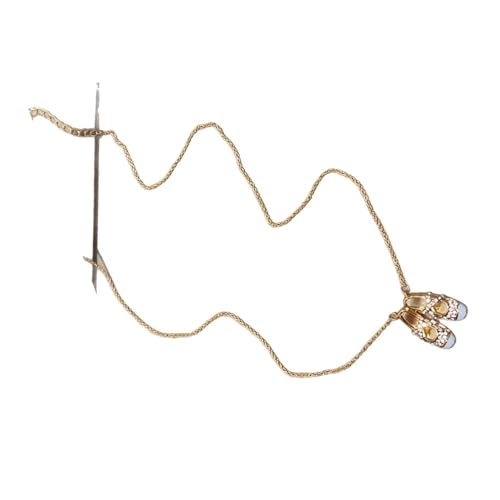 Yooghuge Modische Kleine Balletttänzerin Charme Halskette Tragbare Komfortable Trage Robuster Kupfer Mode Schmuck Geschenke Tragen Ballettschuh Anhänger Halskette von Yooghuge