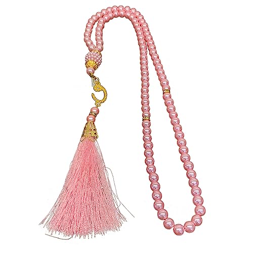 Yooghuge Muslime Rosenkranzperlen 99- Gebetsarmband Religiöse Schmuck Nachahmung Perlen Quasten Armband Gebet Perlen Armbänder Für Frauen Männer Islamische Tasbih Muslime von Yooghuge