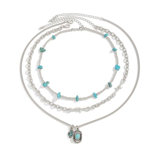 Yooghuge Packung Von 3 Böhmischen Türkisfarbenen Chokers Halskette Mit Anhänger Tragbar Für Frauen Suchen Westliche Stile Täglich Gebrauch Weststile Schmuck Westliche Stile Yooghuge Packung Von 3 Böhmischen Türkisfarbenen Chokers Halskette Mit Anhänger Tragbar Für Frauen Suchen Westliche Stile Täglich Gebrauch Weststile Schmuck Westliche Stile von Yooghuge