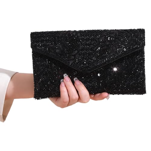 Yooghuge Perlen Pailletten Umhängetaschen Mit Kettengurt Trendige Clutches Geldbörse Damen Abendbeutel Crossbody Geldbörsen Für Frauen Mode Clutches Handtasche Handtasche von Yooghuge