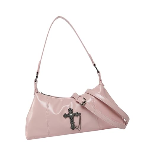 Yooghuge Retro Inspirierte Handtasche Mit PU Leder Und Nietdetail Umhängetasche Verstellbarer Riemen Achselhalterung Für Modeliebhaber Retro Crossbody Geldbörse Frauen von Yooghuge