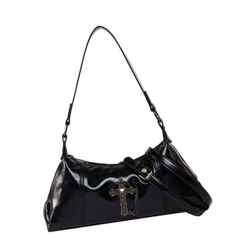 Yooghuge Retro Inspirierte Handtasche Mit PU Leder Und Nietdetail Umhängetasche Verstellbarer Riemen Achselhalterung Für Modeliebhaber Retro Crossbody Geldbörse Frauen von Yooghuge