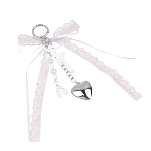 Yooghuge Schöne Bögen Keyring Heart Keychain Charm Creative Car Schlüsselkette Ballett Mädchen Keyrings Anhänger Ornamente Bag Auto Schlüsselkette Bögen Keychain Ballet Girl Keyring Anhänger von Yooghuge