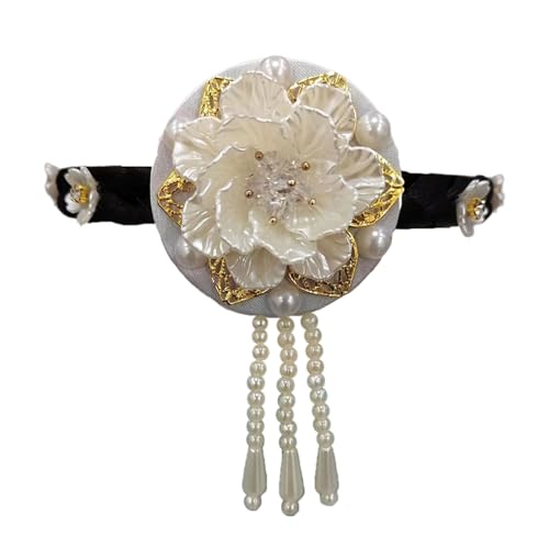 Yooghuge Schöne Hanbok Hair Hoop Mit Perlen Traditioneller Koreanischer Haarstück Handgefertigte Kopfbedeckung Für Kulturelle Veranstaltung Und Tägliche Tragen Von Blumenperlen Hair Hoop von Yooghuge