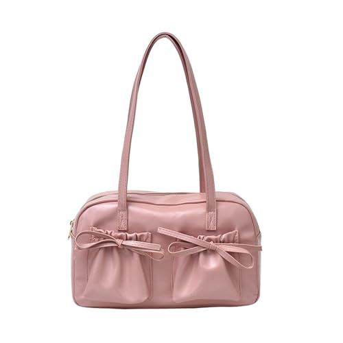 Yooghuge Stilvolle Bögen Detail Umhängetasche Pendler Freundliches Design Geräumiges Innenraum Achselstärke PU Handtasche Für Frauen Mädchen Elegante Handtasche von Yooghuge
