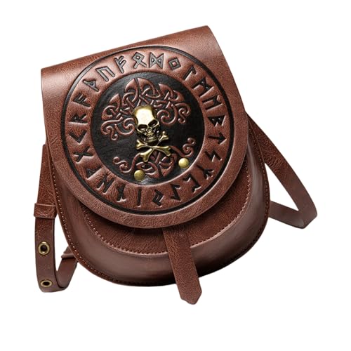 Yooghuge Stilvolle Damens 'Single Gurt Crossbody Bag Mit Mittelalterlicher Europäischer PU Leder Schulter Retro Tailentasche Für Frauen Gothic Black Satchel Yooghuge Stilvolle Damens 'Single Gurt Crossbody Bag Mit Mittelalterlicher Europäischer PU Leder Schulter Retro Tailentasche Für Frauen Gothic Black Satchel von Yooghuge