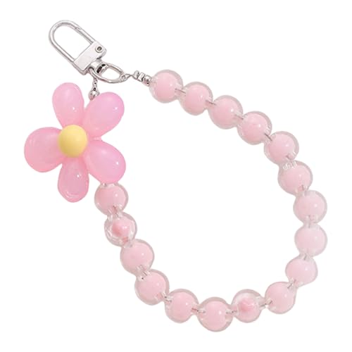 Yooghuge Stilvoller Blumenschlüsselreiter Mit Sicherheitsschloss Design Blumenschlüsselkettenbeutel Anhänger Tragbarer Bag Clip Phone Charme Dekorative Geschenk Acryl Charm Anhänger von Yooghuge