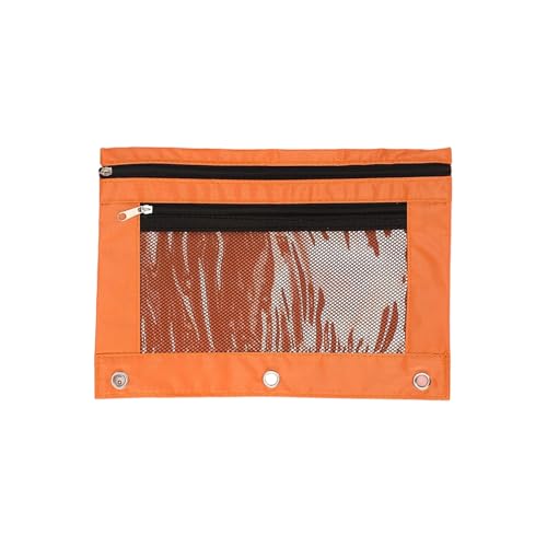 Yooghuge Student Pencil Bag File Bag Doppelzipper Bleistift Fall 3 Ringe Bindemittel Stiftbeutel Für Die Organisation Von Schulmaterialien von Yooghuge